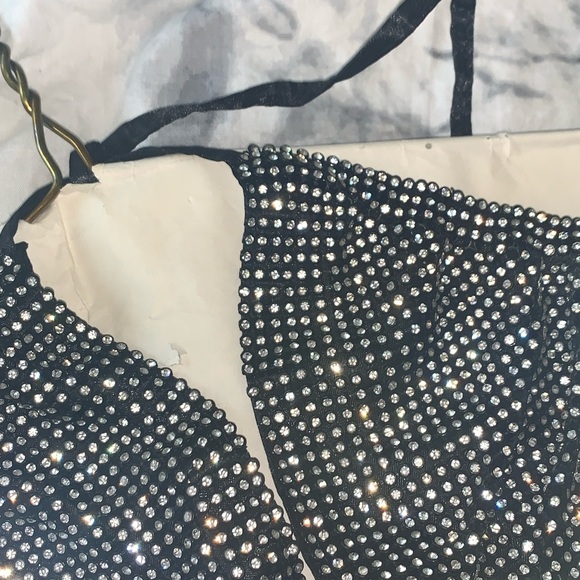 Sparkly bralette top. Tie at neck and back. Worn once. - Picture 11 of 13